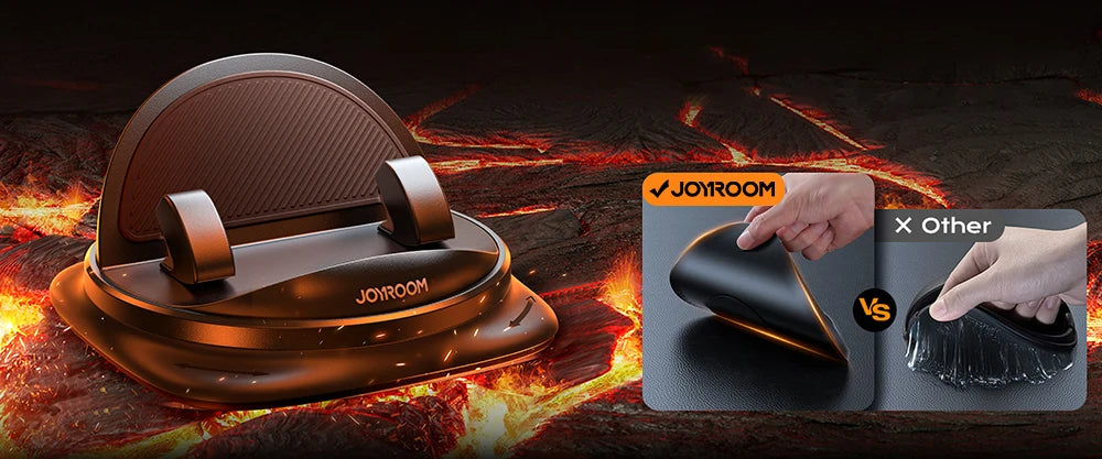 Joyroom Universal Dashboard Car Phone Holder Upgraded Reusable Silicone Phone Mount for Car Dash Anti-Slip Pad Mat Phone Holder